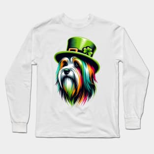 Havanese Portrait Celebrating Saint Patrick's Day Long Sleeve T-Shirt